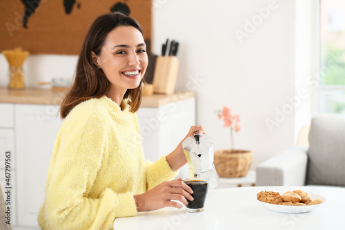 Morning of beautiful woman ...