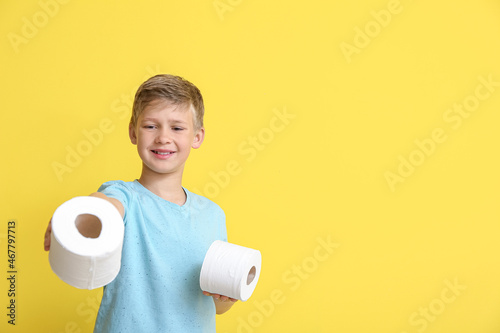 Cute little boy with rolls ...