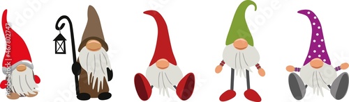 group of dwarfs for Christmas greetings