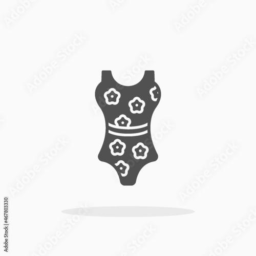 Swimsuit icon. Solid Glyph style. Vector illustration. Enjoy this icon for your project.