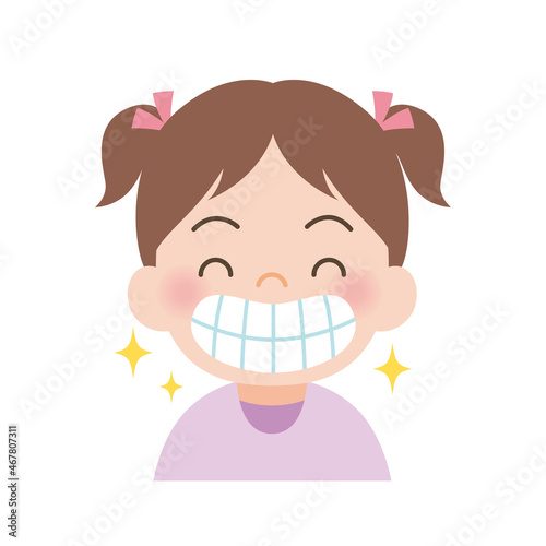 キレイな歯の女の子