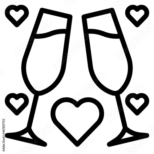 toast line icon