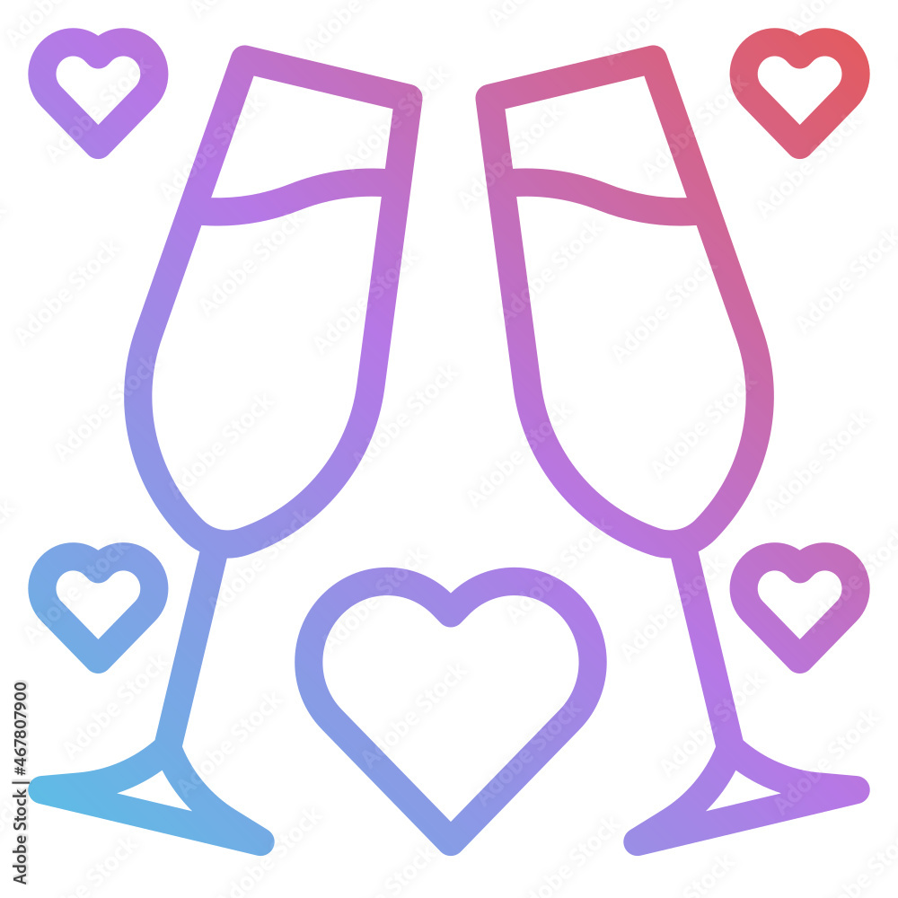 toast gradient icon