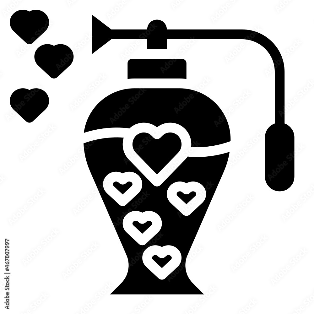 Obraz premium perfume glyph icon