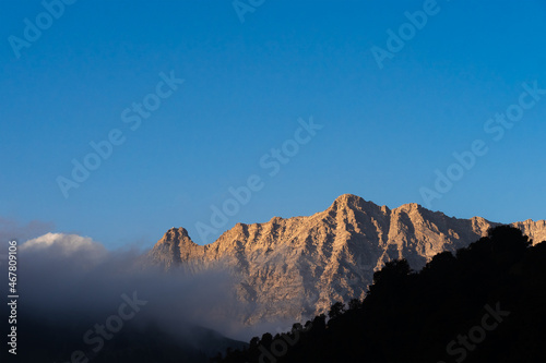 sunrise in the mountains