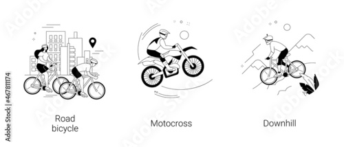 Active lifestyle abstract concept vector illustrations.