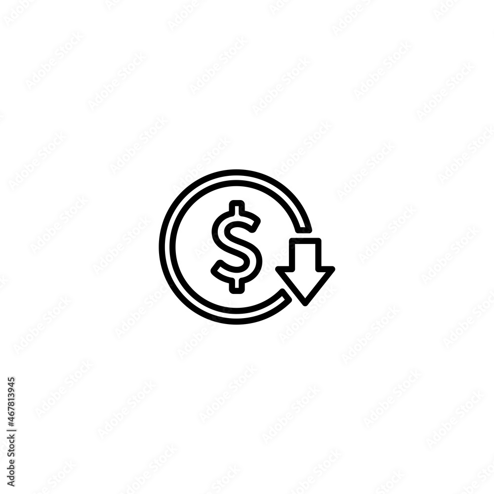 Cost Reduction icon, Cost Reduction sign vector Cost Reduction icon, Cost Reduction sign vector