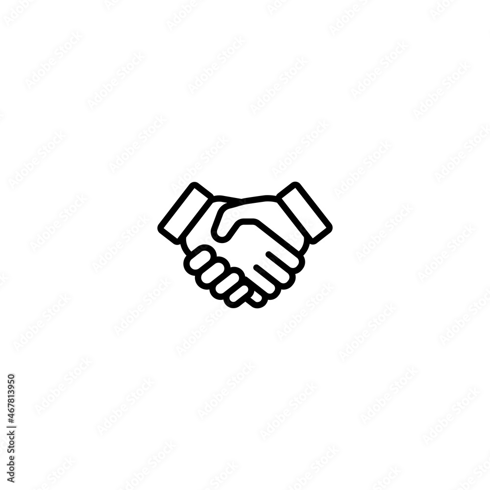 handshake icon, handshake sign vector