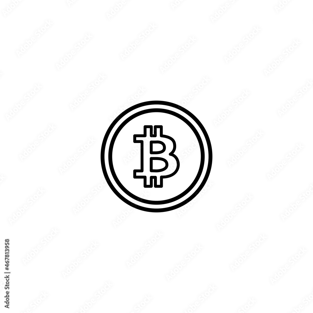 Bitcoin icon,  bitcoin sign vector