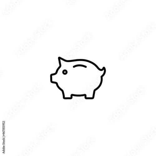 Piggy bank icon, piggy bank sign vector