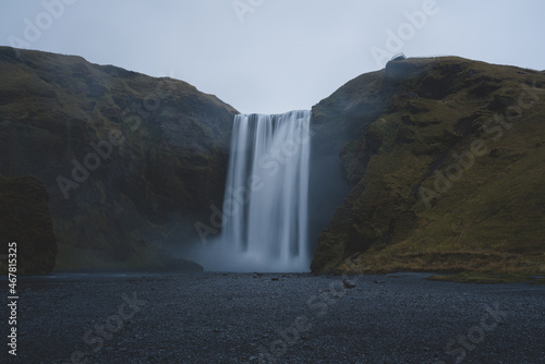 waterfall in the mountains