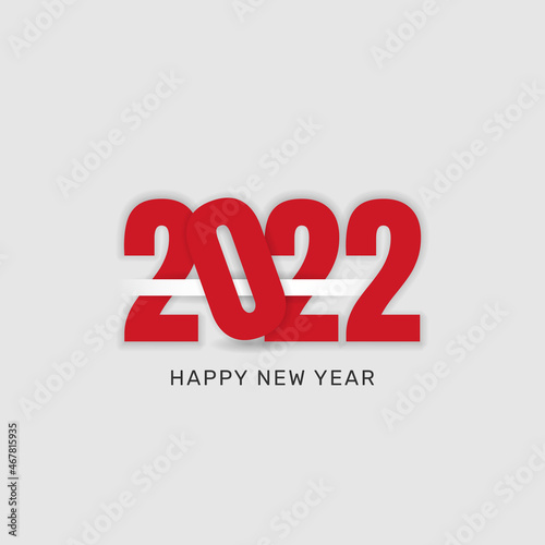 Happy new year 2022 text typography design patter. - Vector.
