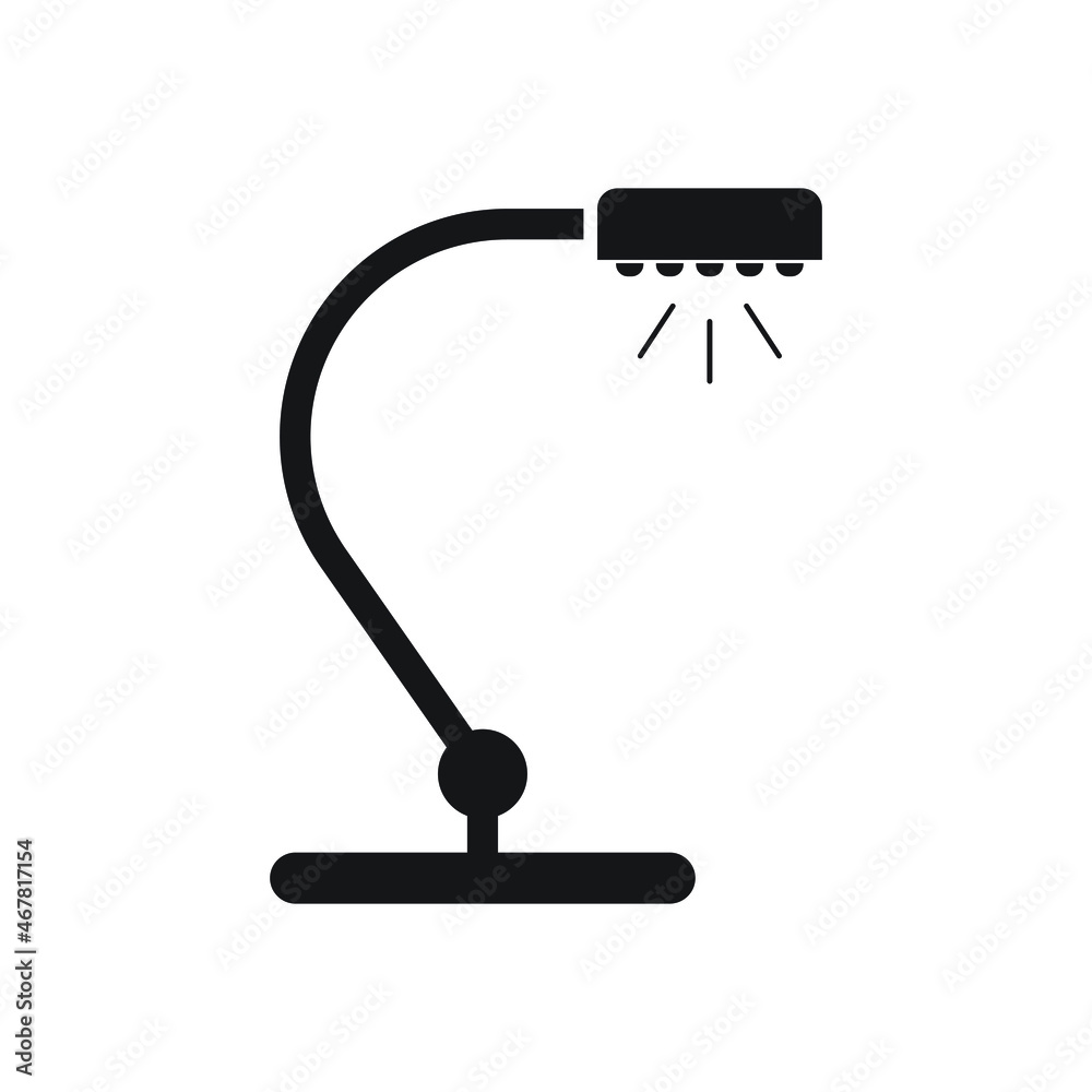 Study lamp icon design isolated on white background Study lamp icon design isolated on white background