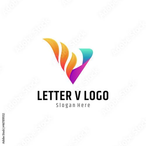 Free Download wing letter V logo ready for template - GFXLoad