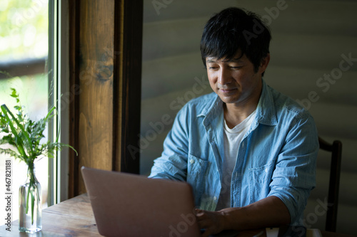 Man Teleworking