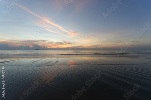 The sandy beach in the south of Thailand