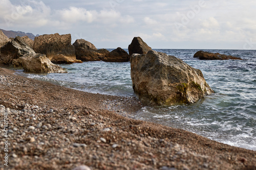 Rocky coast beach photo