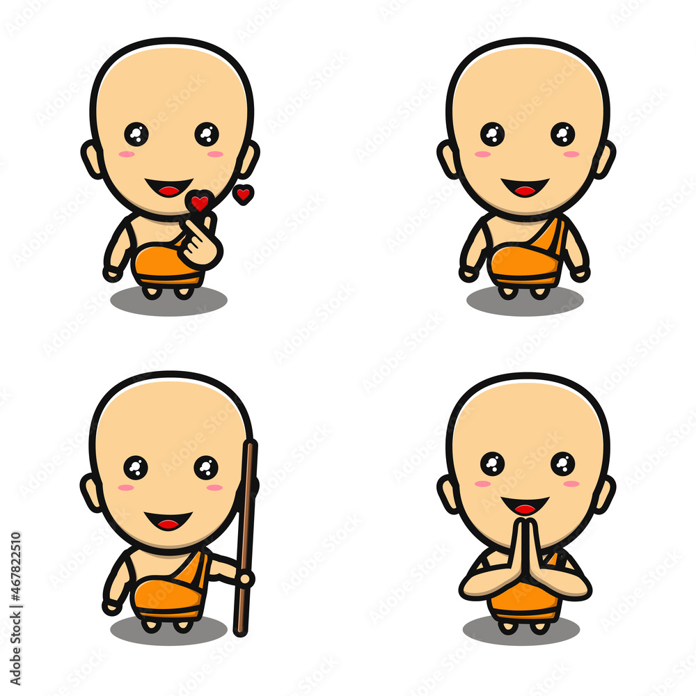 cute monk cartoon cute monk cartoon