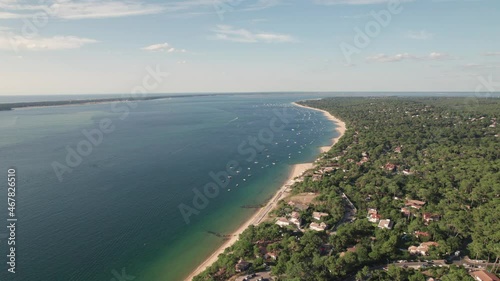 Yachts anchored at Arcachon Bay in Pays de Buch Aquitaine photo