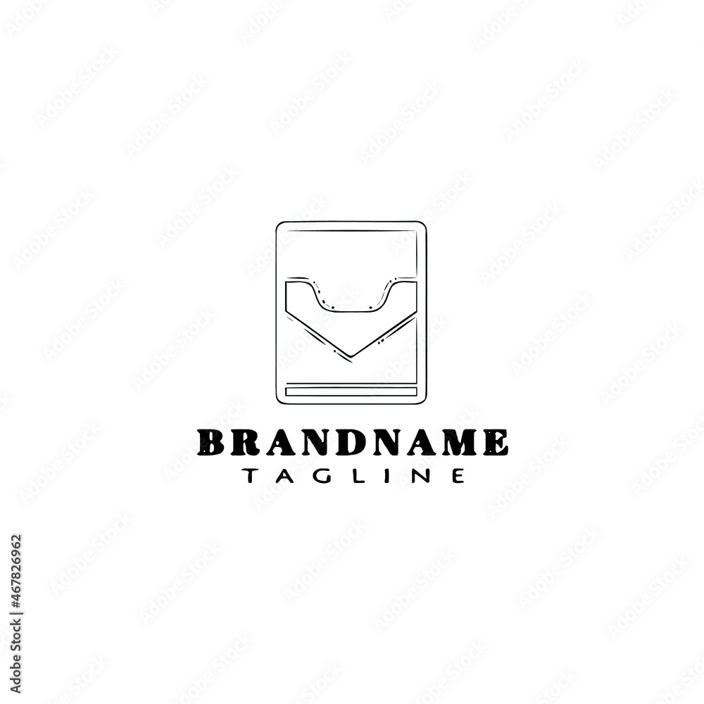 Fototapeta premium cigarette logo cartoon icon design template flat isolated vector illustration