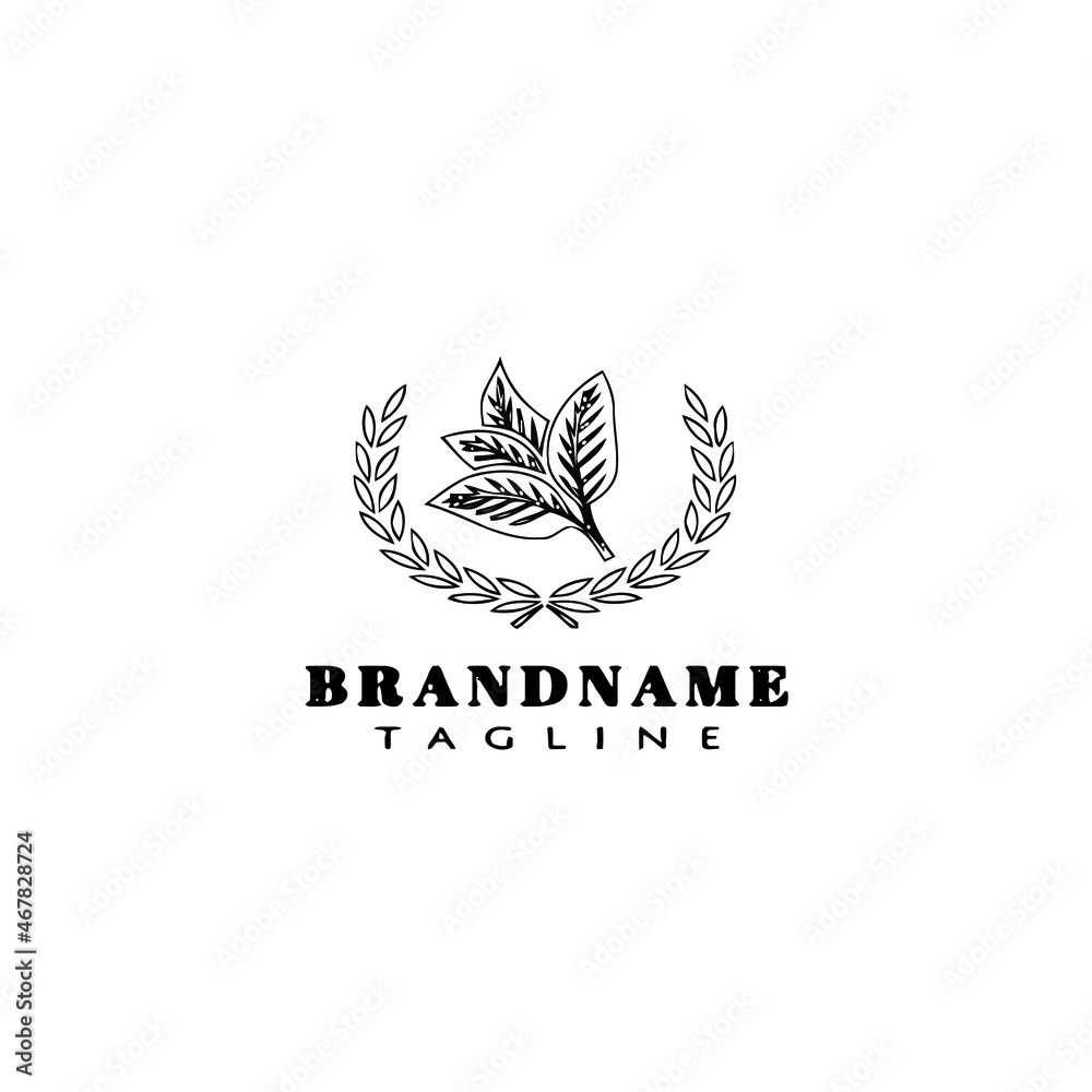 Obraz premium cigar label cartoon logo template icon design black isolated vector style