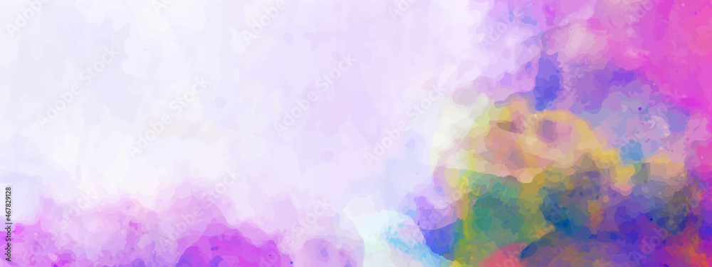 abstract colorful background with paint color powder explosion isolated white wide panorama background