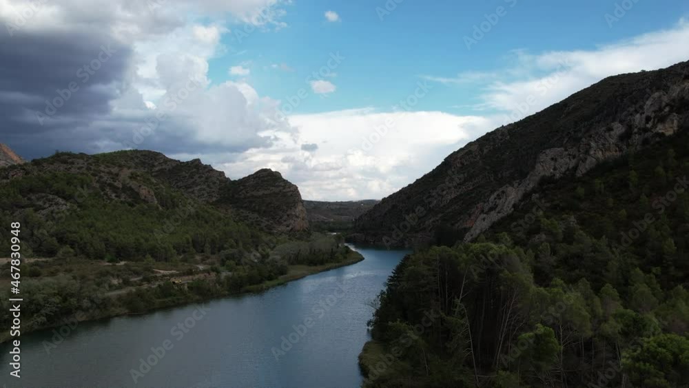 spectacular river landscape between mountains spectacular river landscape between mountains
