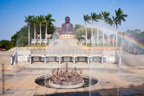 Giant Buddha statue at Bagua Mountain (Baguashan) in Changhua City, Taiwan.