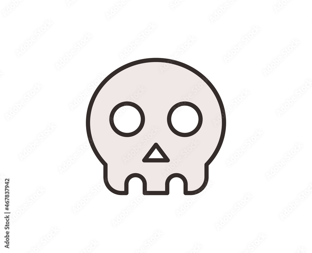 Skull line icon. High quality outline symbol for web design or mobile app. Thin line sign for design logo. Color outline pictogram on white background Skull line icon. High quality outline symbol for web design or mobile app. Thin line sign for design logo. Color outline pictogram on white background