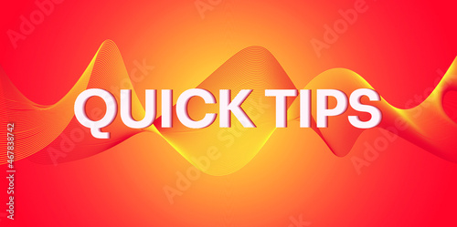 Quick Tips with Orange Abstract Background - Vector Editable Template