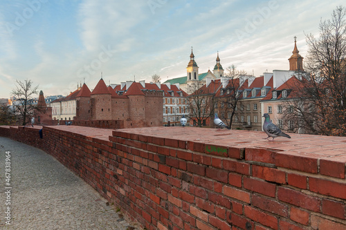 Barbican surrounding the Old Town in Warsaw