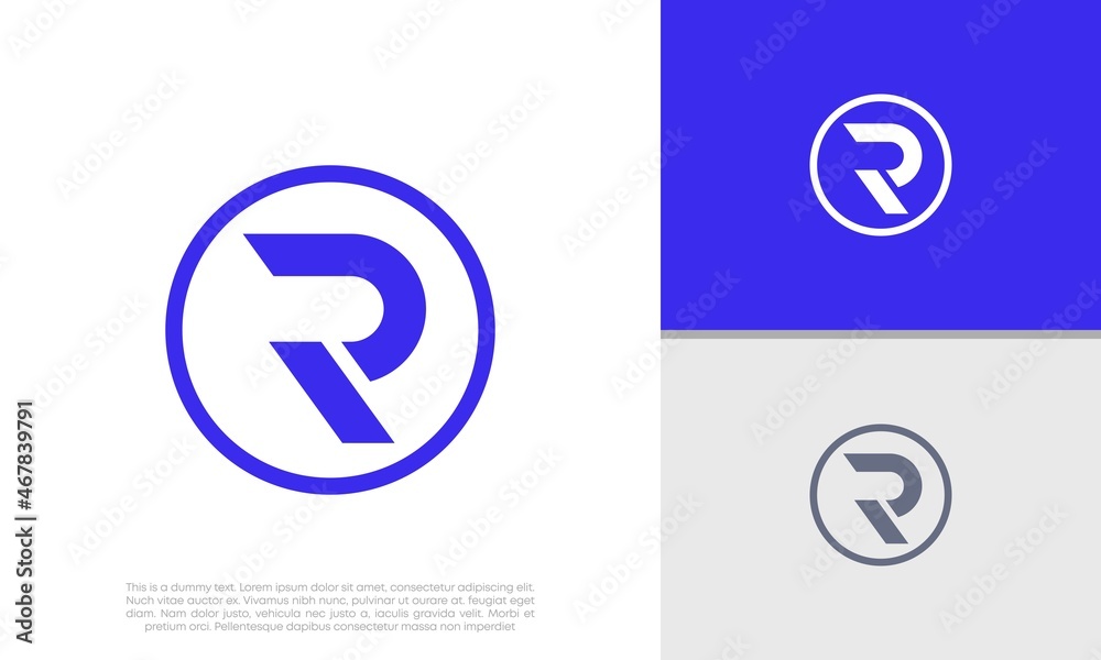 Initials R logo design. Initial Letter Logo. Innovative high tech logo template. Initials R logo design. Initial Letter Logo. Innovative high tech logo template.