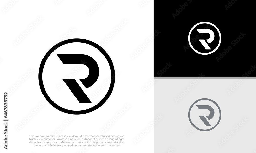 Initials R logo design. Initial Letter Logo. Innovative high tech logo template. Initials R logo design. Initial Letter Logo. Innovative high tech logo template.