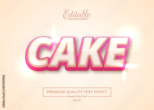 Cake Editable Text Style Effect
