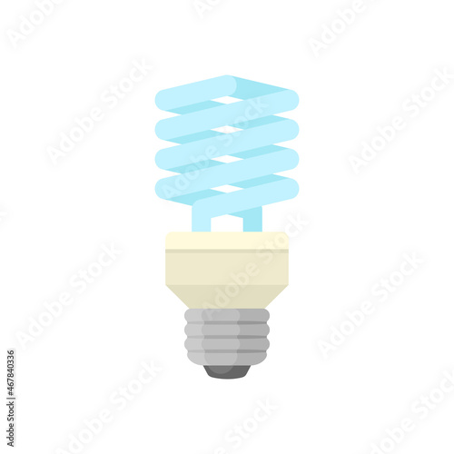 LED cold light lamp bulb vector colorful icon, isolated on white background