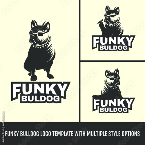 Bulldog Logo Template With Multiple Style Options