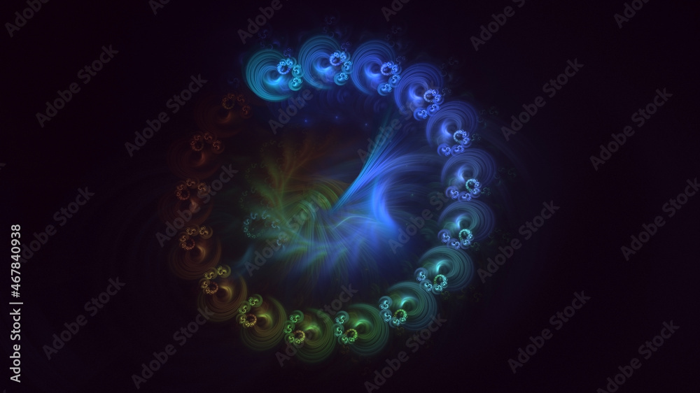 3D rendering abstract round light background 3D rendering abstract round light background