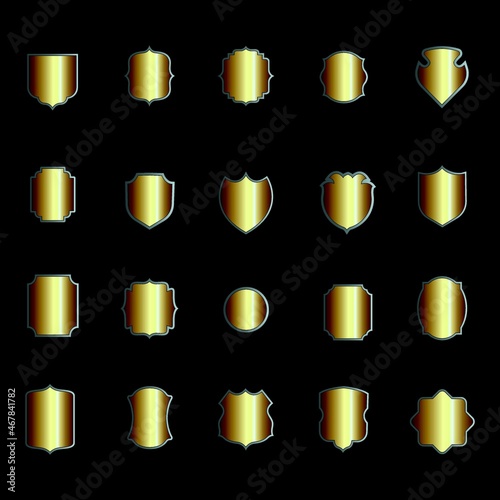 set of retro premium vintage badge logo design vector