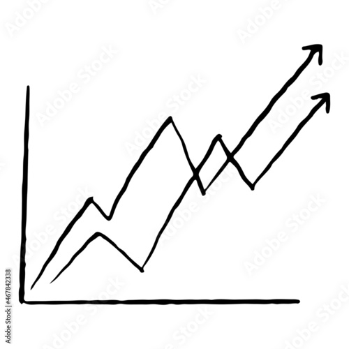 Growth. Graph diagram showi...