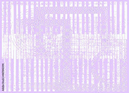 Abstract art geometric background with beige black collage stripes and teals. Ink texture on paper seamless patten design
