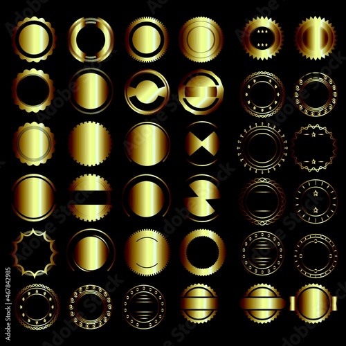 set of premium retro vintage badge logo design vector template