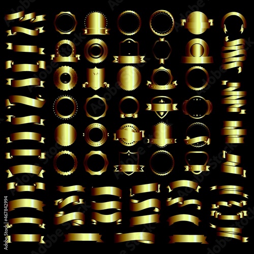 set of premium retro vintage badge logo design vector template