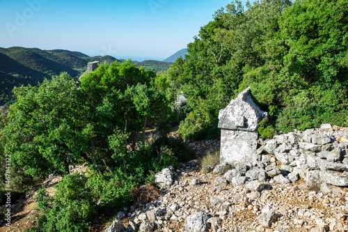 Ruins of the ancient city of Kyaneai, Turkey photo