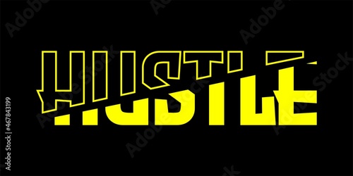 graphic design vector, hustle t-shirt