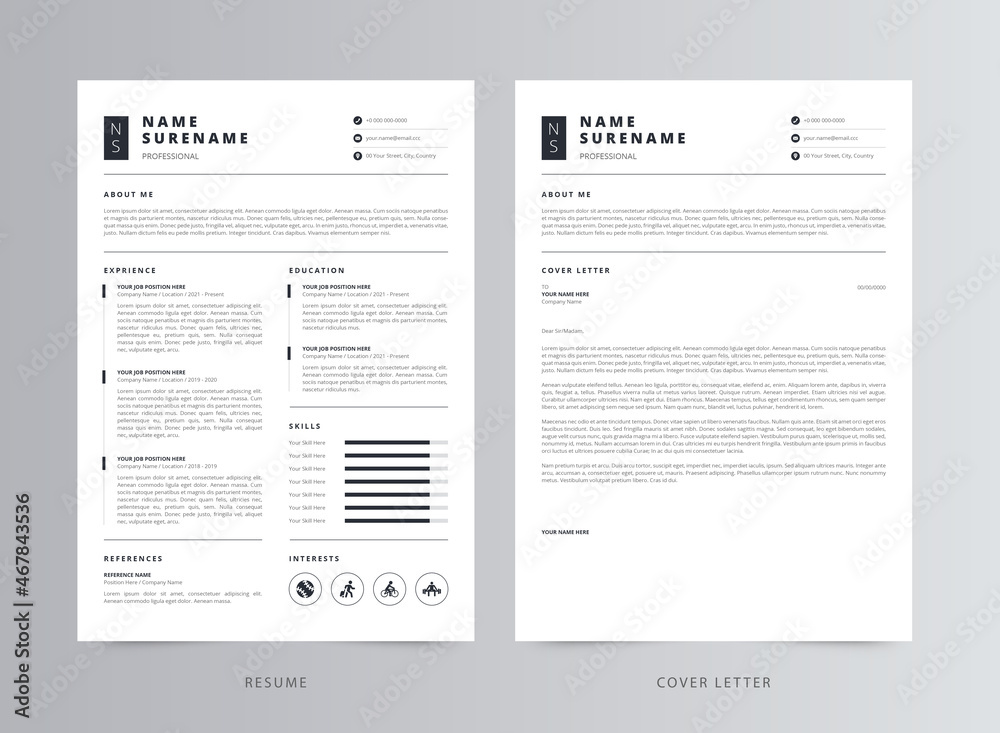 Clean and Simple Resume/CV Template