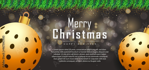Merry Christmas elements background banner with Golden bubbles or stars realistic decoration elements greeting card with gift box Christmas Design  