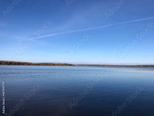panorama of lake senezh in autumn Solnechnogorsk photo