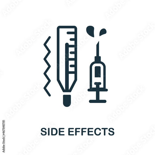 Side Effects icon. Monochrome sign from vaccination collection. Creative Side Effects icon illustration for web design, infographics and more