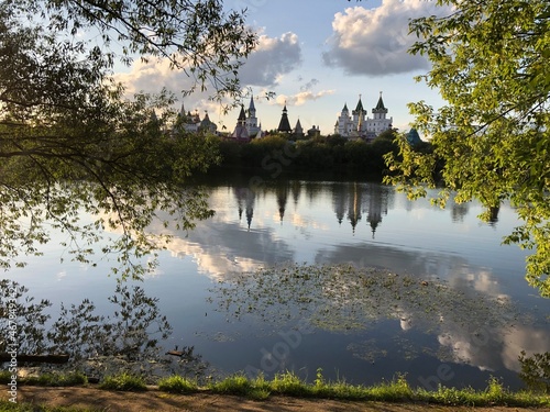  izmailovsky kremlin on the background of a pond