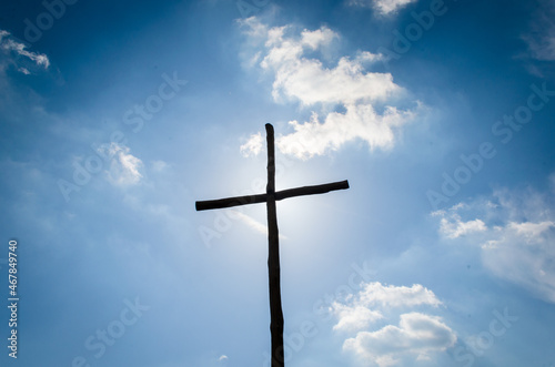La croce sul quadrante del santuario della Verna, punto di partenza della Via di Francesco photo